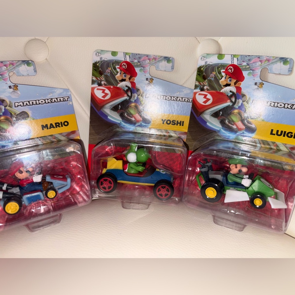 MarioKart Jakks Car Set - Mario, Yoshi, Luigi - Set of Three